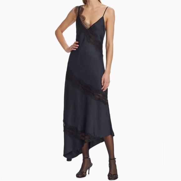 House of Harlow Satin/ Lace Cut Out Dress NWT large - Picture 1 of 3